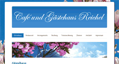 Desktop Screenshot of cafe-gaestehaus-reichel.de