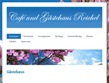 Tablet Screenshot of cafe-gaestehaus-reichel.de